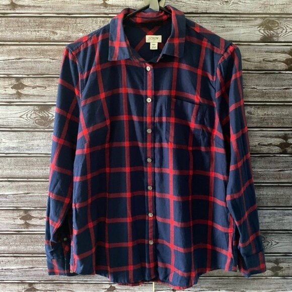 NWT J Crew Factory‎ Women's Long-Sleeved Button-Down Top Size MP - Picture 1 of 7